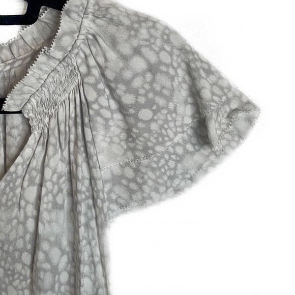 A New Day Short Flutter Sleeve Animal Print Top XL - Picture 6 of 12